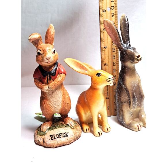 Rabbit Easter Egg Decoration Lot of 8 Pieces Flopsy Bunny Floral Picks - Picture 5 of 6